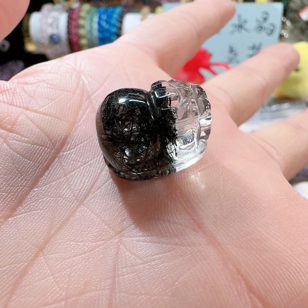 发晶手串未镶嵌黑发晶