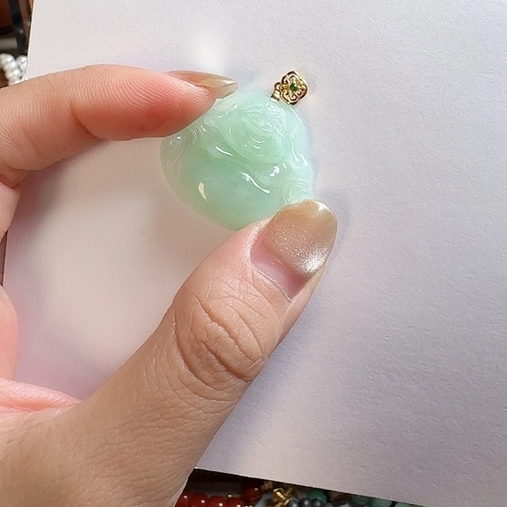 翡翠未镶嵌吊坠(不含链)佛公