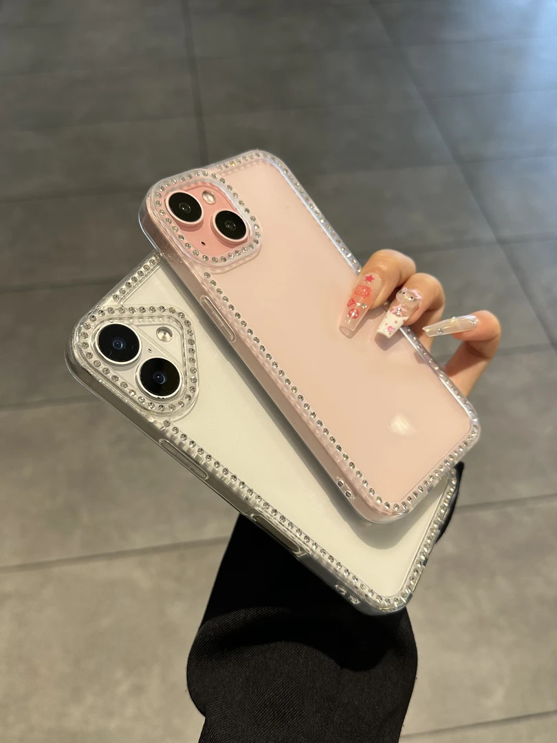 高级感闪钻适用苹果16promax手机壳15新款14韩系13女款12透明11