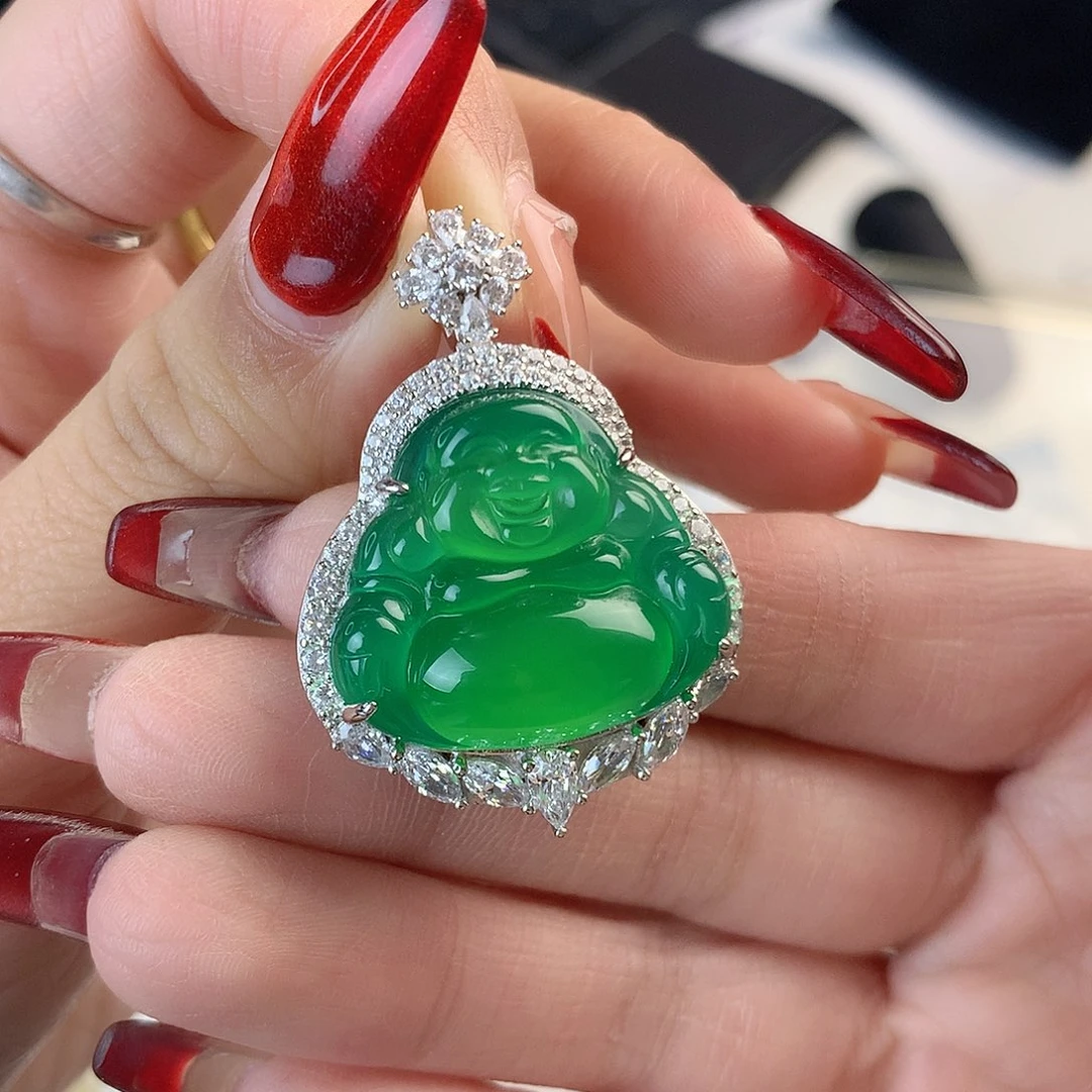 玛瑙/玉髓颈饰银S925镶嵌