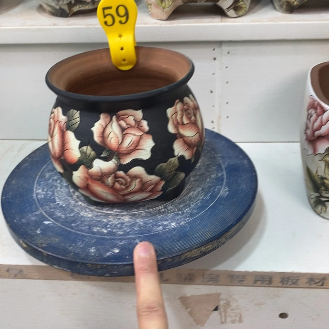 紫砂花盆水晶花盆59