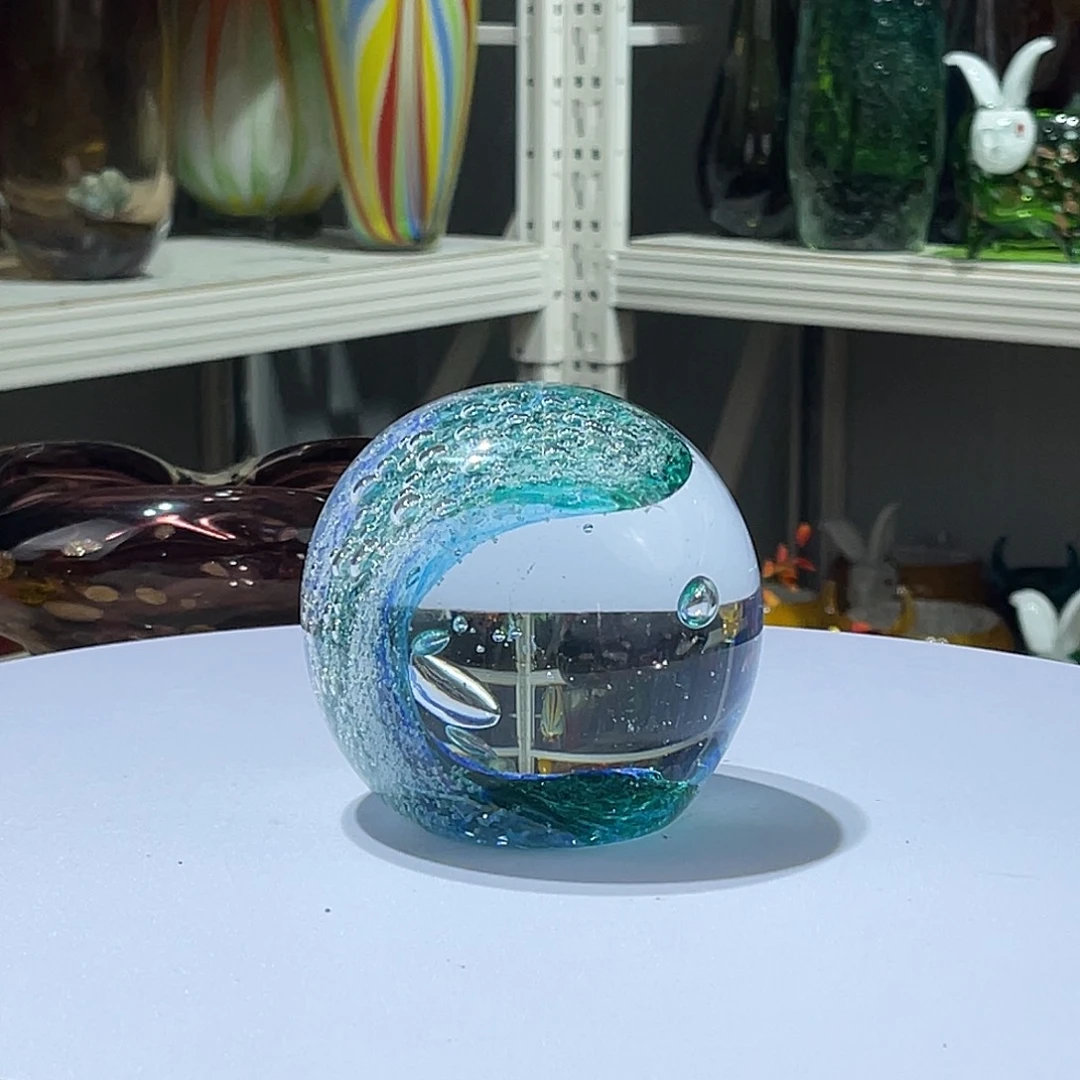 琉璃淄博琉璃,手工球,微瑕