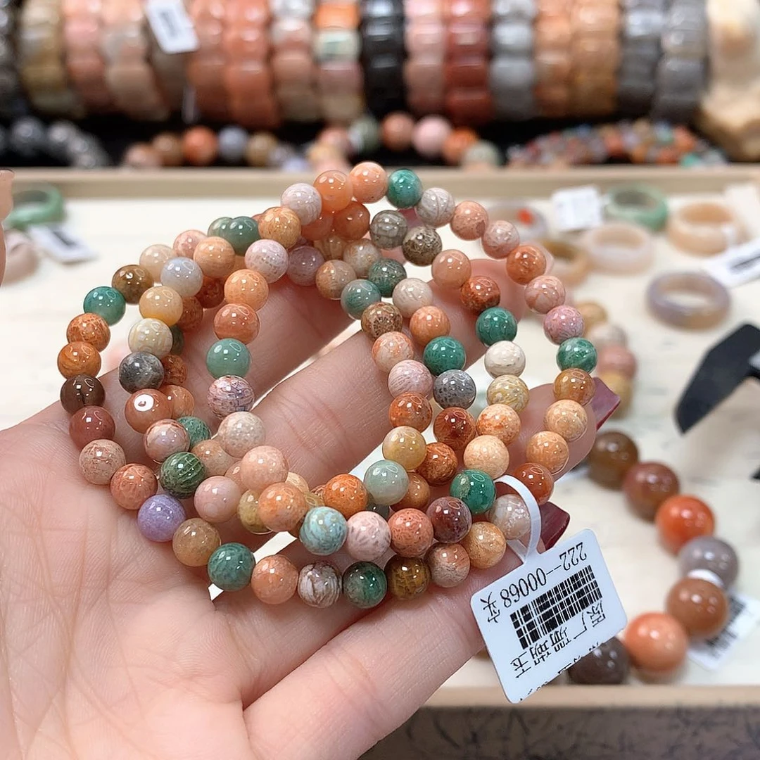 硅化珊瑚（珊瑚玉）手链未镶嵌爱****猫537