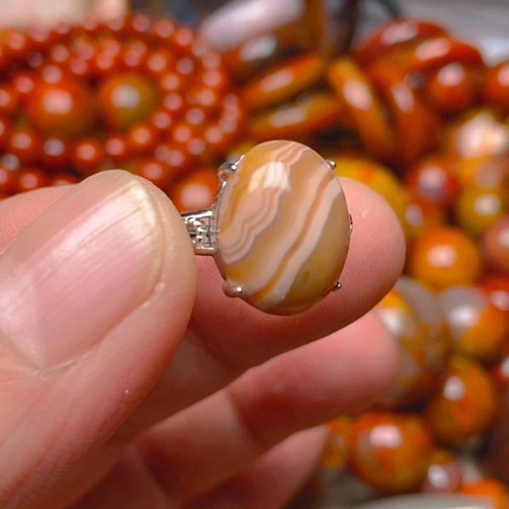 玛瑙/玉髓未镶嵌戒指