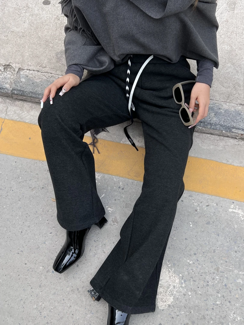 厚款加绒时尚保暖长裤百搭极简外穿运动风女裤气质