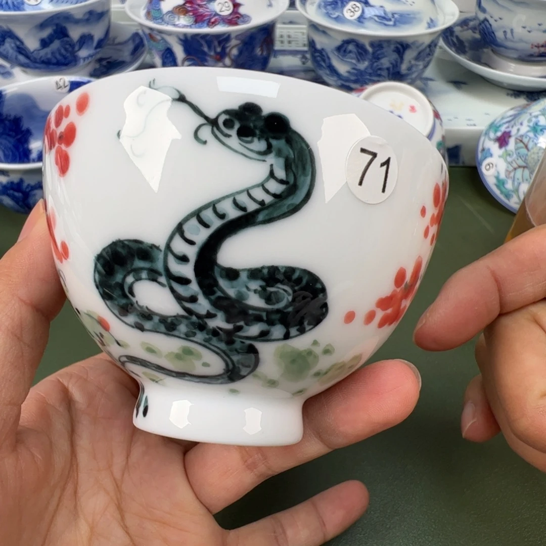 陶瓷景德镇纯手工纯手绘茶具木木71