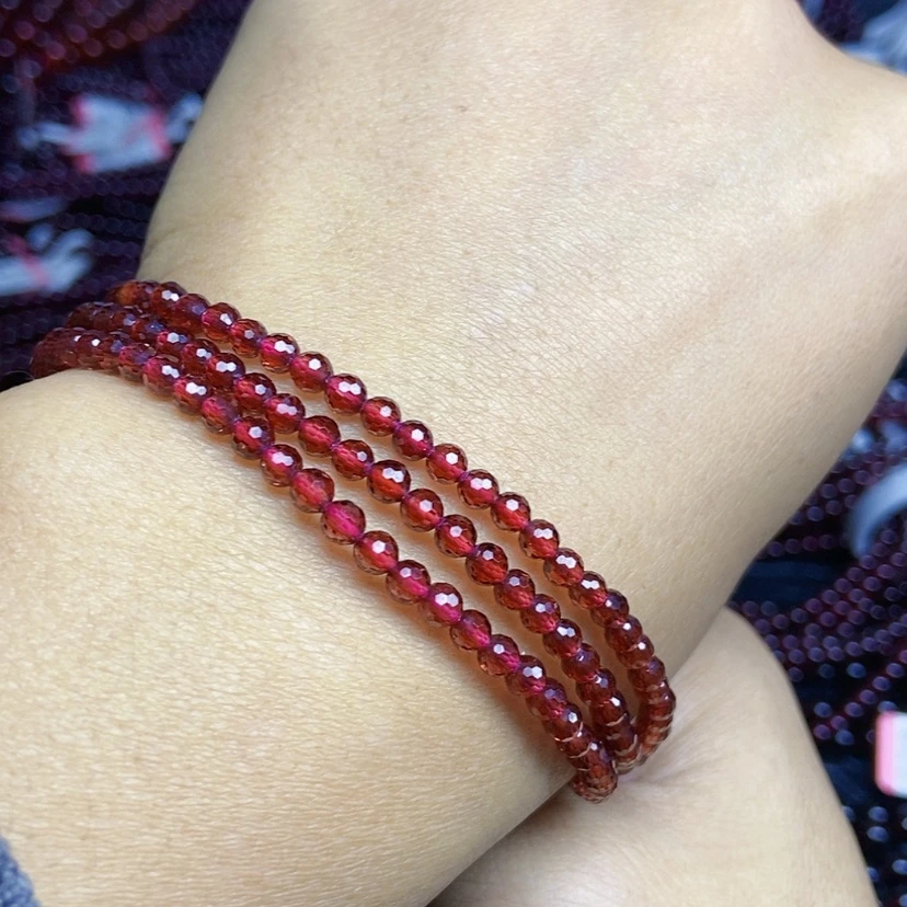 【闪购商品】石榴石手链未镶嵌4毫米