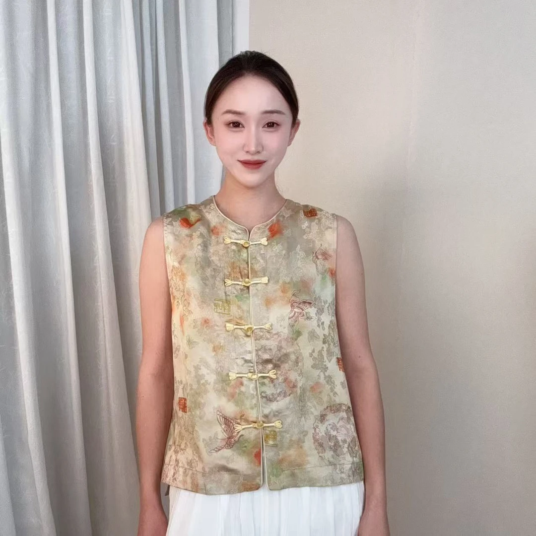 【蝶梦】2025夏季香云纱国风新中式马甲YW