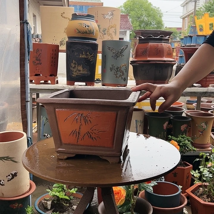 25红四方花盆花盆花盆