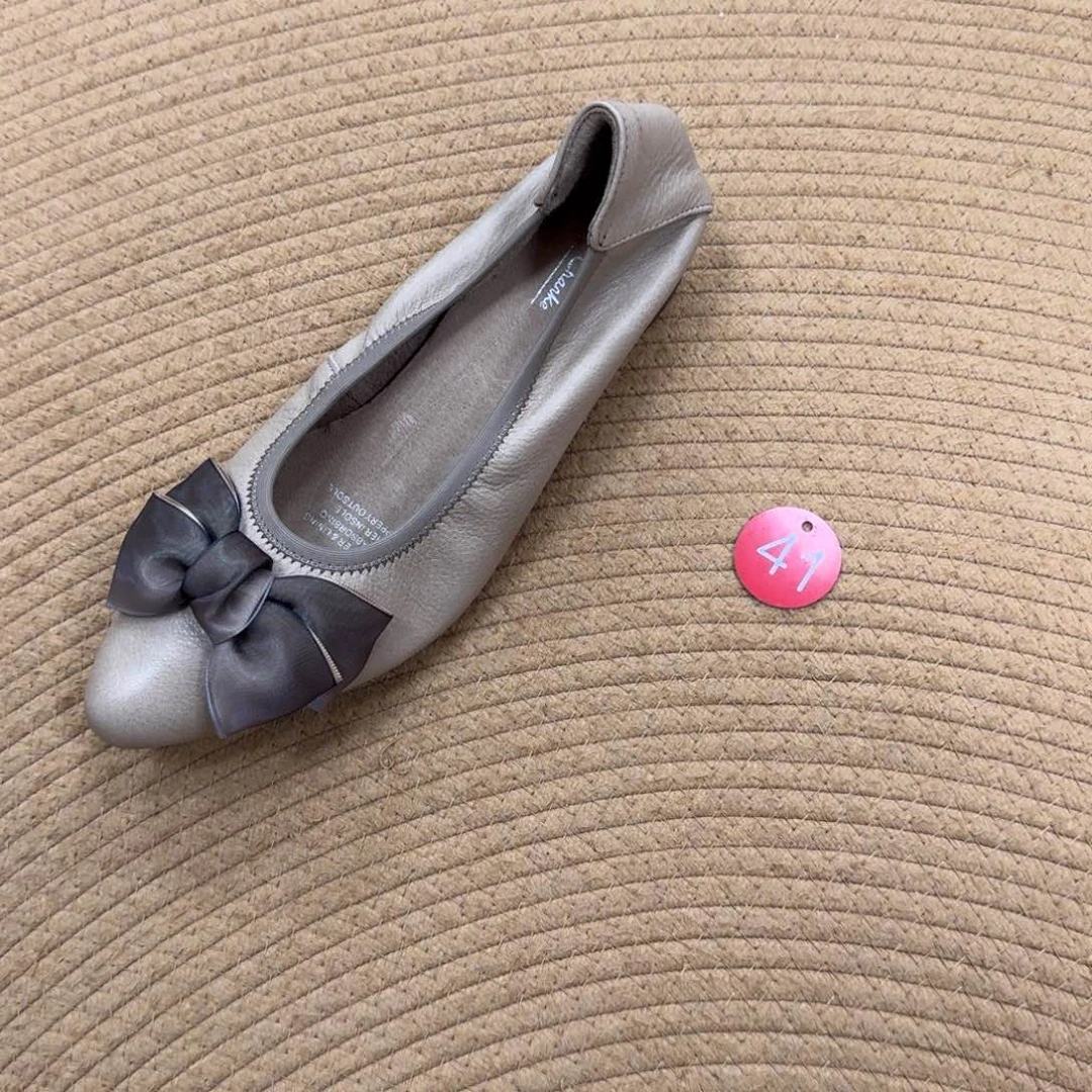 懒人鞋小牛皮高跟鞋