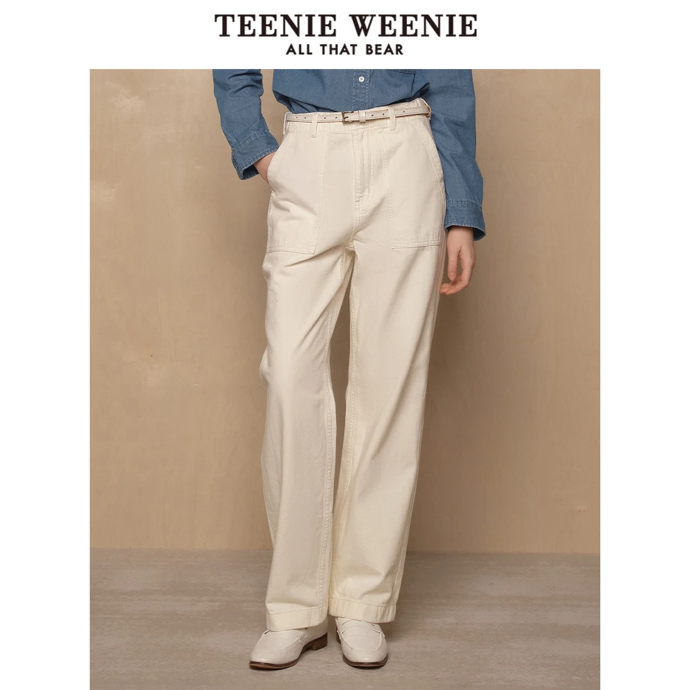 TeenieWeenie小熊牛仔裤25夏新款水洗复古时尚老爹裤TTTJ256321N