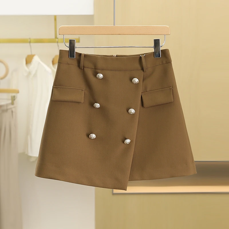 伍莎服饰云仓【朗】小个子韩版A字显瘦高腰露腿短裙春装新款