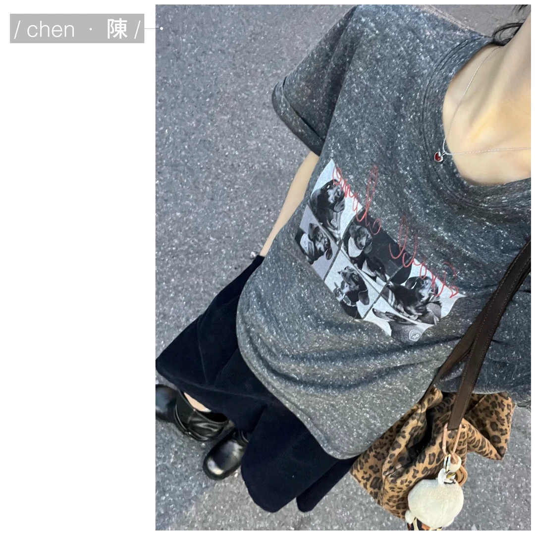 chen·陳小众  六只狗狗  时髦磨毛T恤