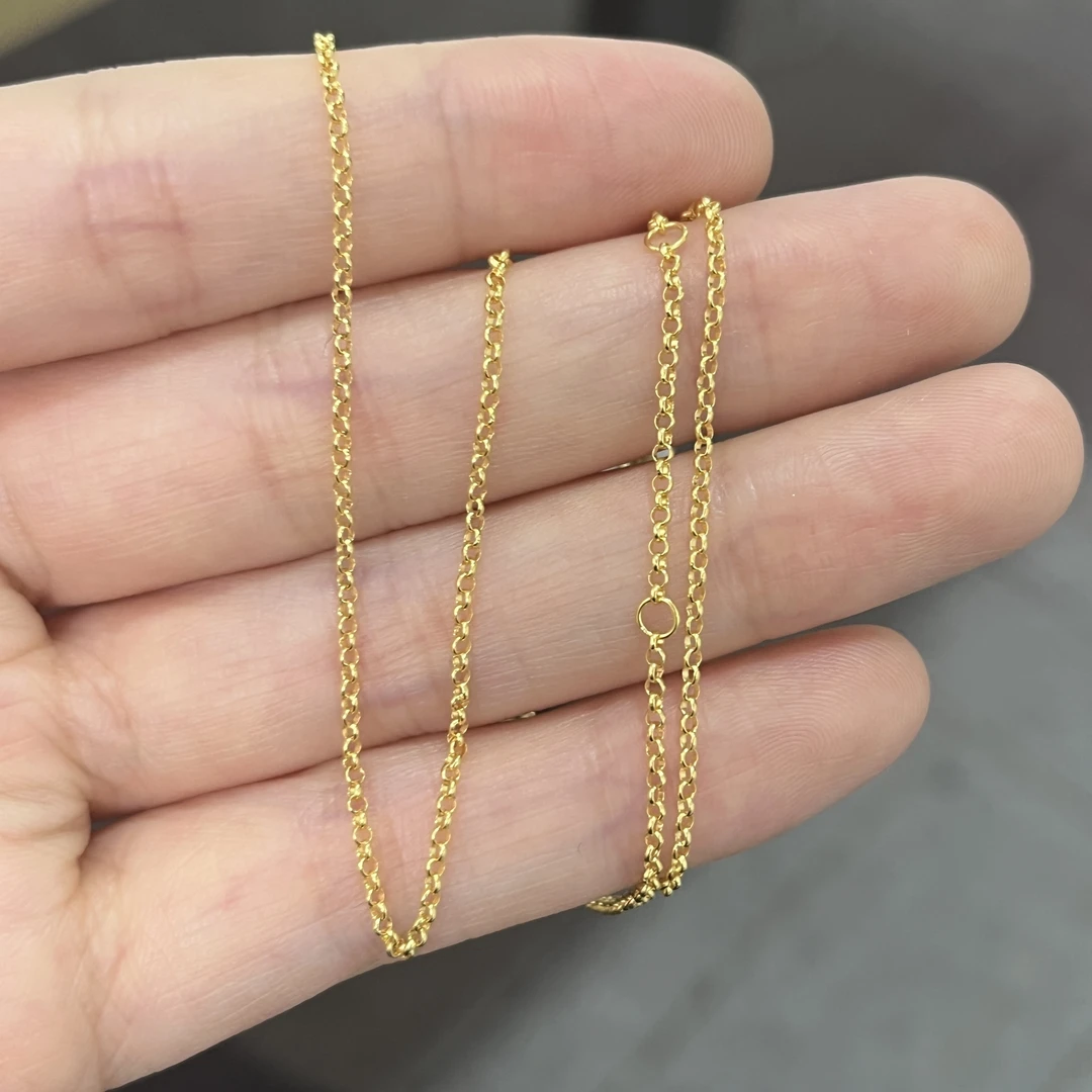 珠珠素链 龙虾扣 足金999 经典百搭黄金项链5G工艺送女友生日礼物