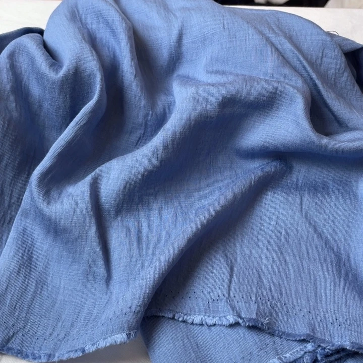 蓝色棉麻2米。