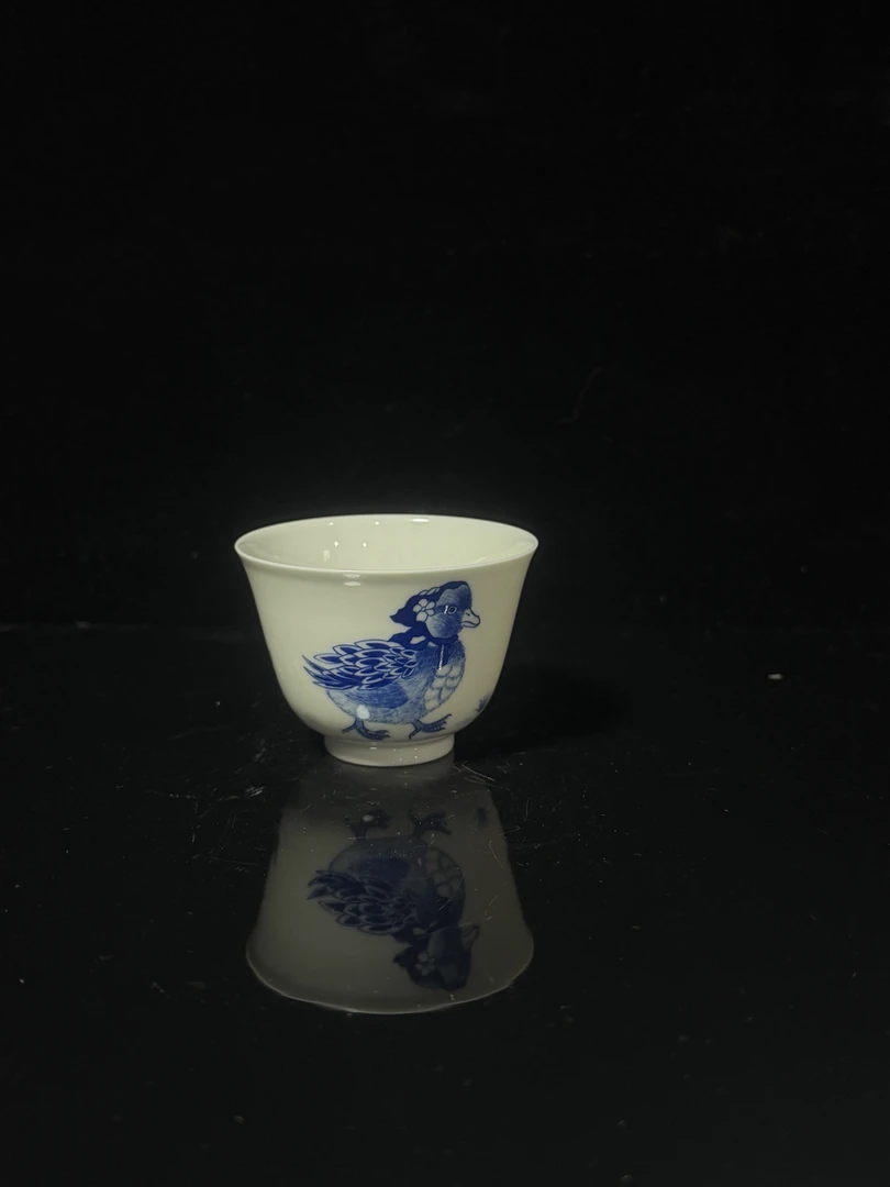復见  预售    青花小鸭杯   JI124