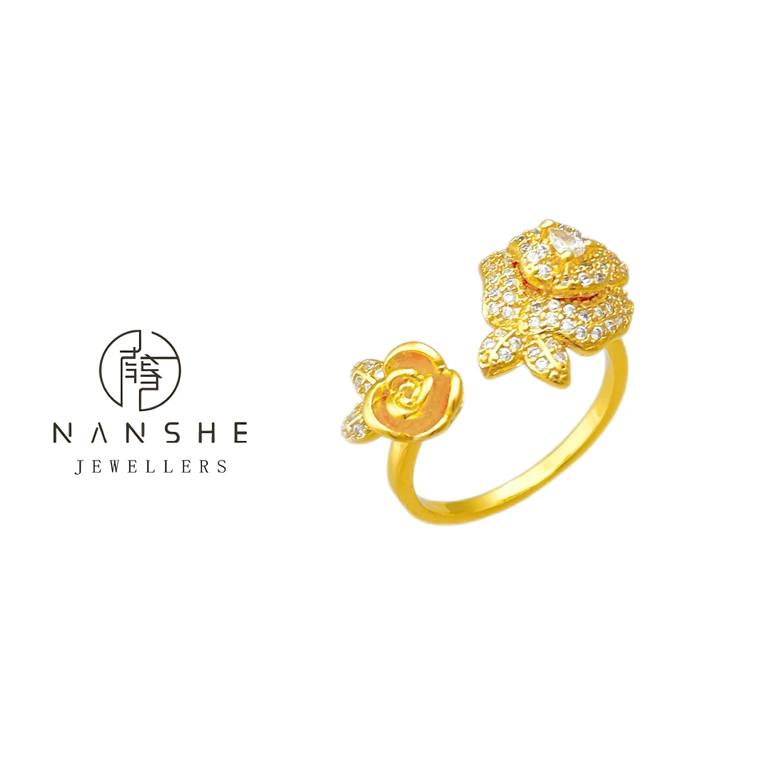 NANSHE/南奢 花朵戒指百搭气质轻奢法式 L730