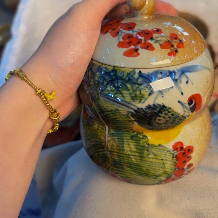 瓷片手工手绘细微不一样