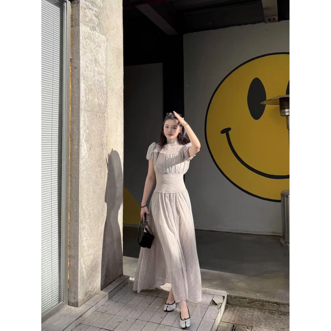 YJR柏林少女 法式气质显瘦时尚百搭休闲连衣裙YJR1228