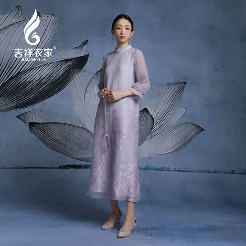 JIXIANGYIJIA/吉祥衣家【风传花信】新中式女装连衣裙933235163