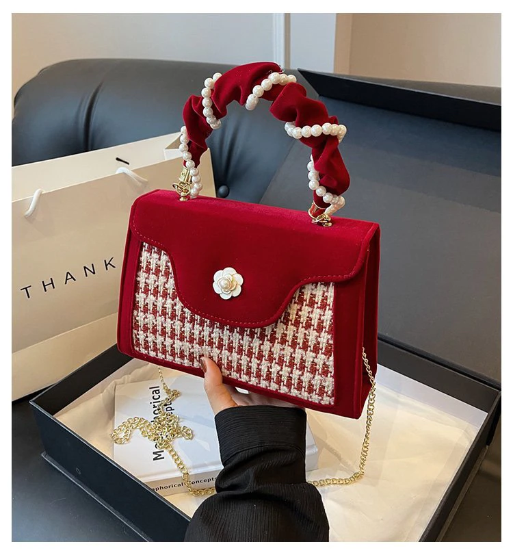 婚包高级感小包包女红包2025新款伴娘包手提包小包红色结婚新娘包