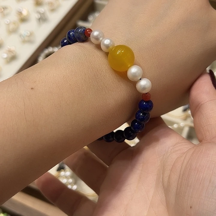 手绳淡水珍珠合金