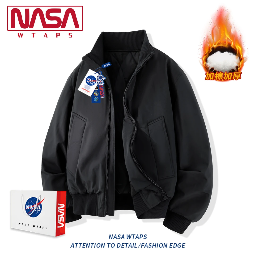 NASA WTAPS羽绒棉服男冬季加厚保暖棒球棉衣外套美式潮夹克棉袄子