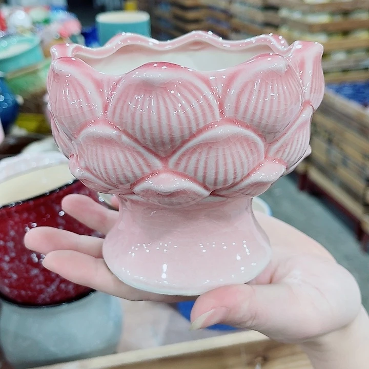 有孔，凑10元包邮陶瓷花盆发货！