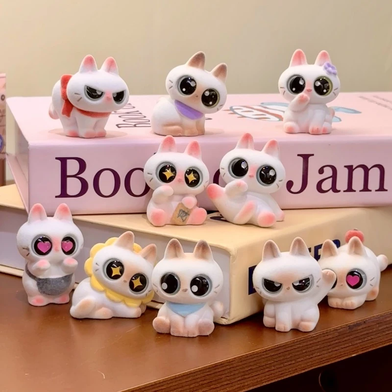 小暹罗植绒萌粒盲盒可爱毛绒猫猫玩偶摆件女生生日礼物送闺蜜朋友