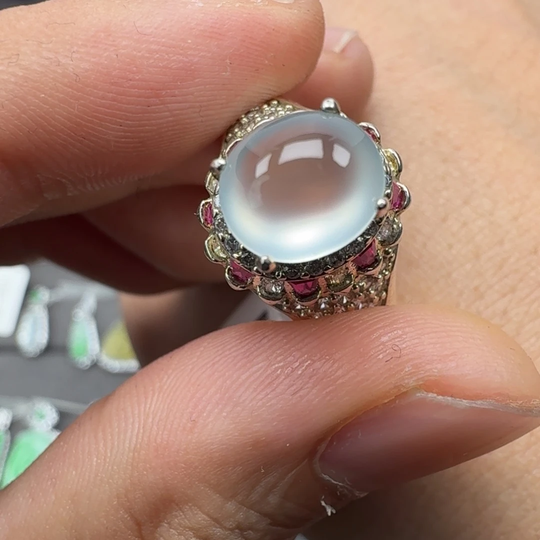 翡翠未镶嵌戒指天然缅甸翡翠A货