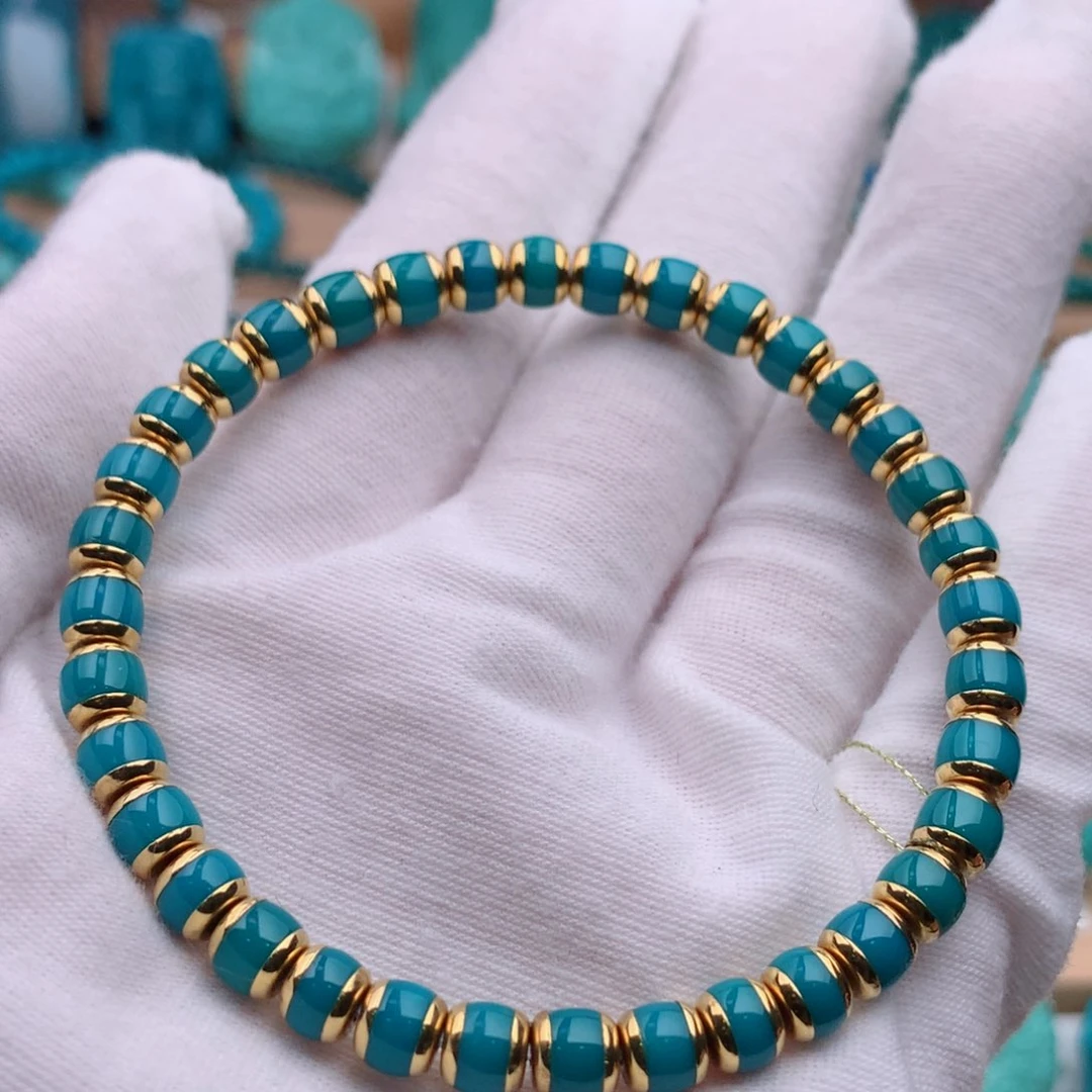 18K金镶嵌绿松石珠宝奇石