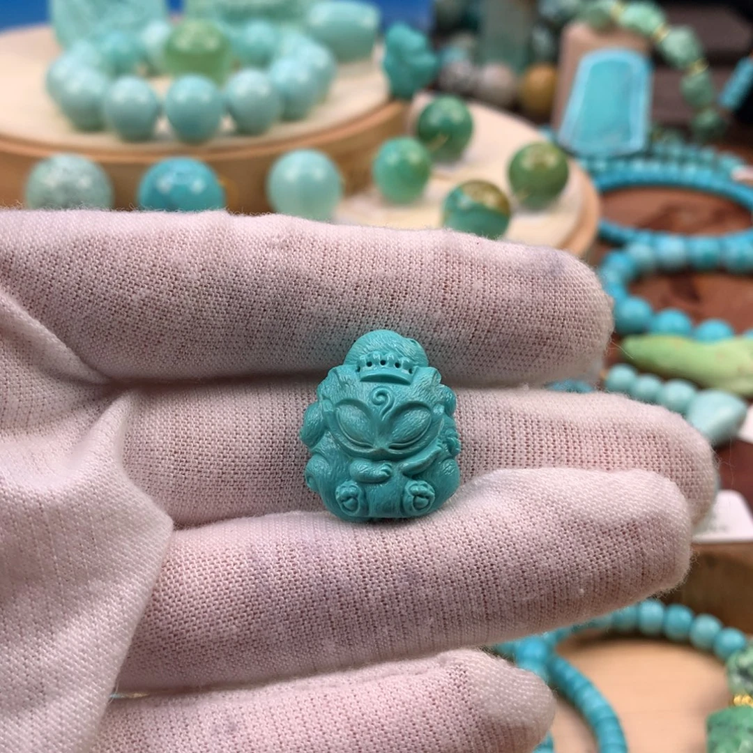 绿松石未镶嵌珠宝奇石17.7mm