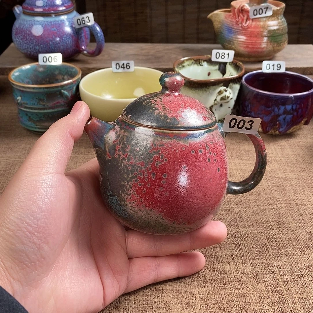瓷片钧瓷茶壶艺术