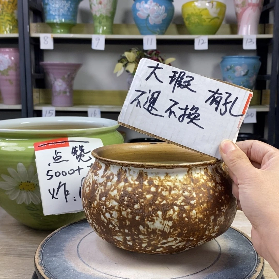 景德镇手工手绘陶瓷花盆