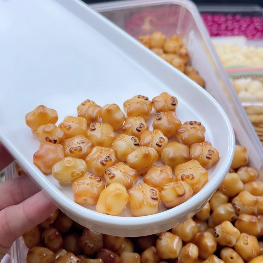 白玉菩提吊坠f17mm15颗。幸运星 微瑕