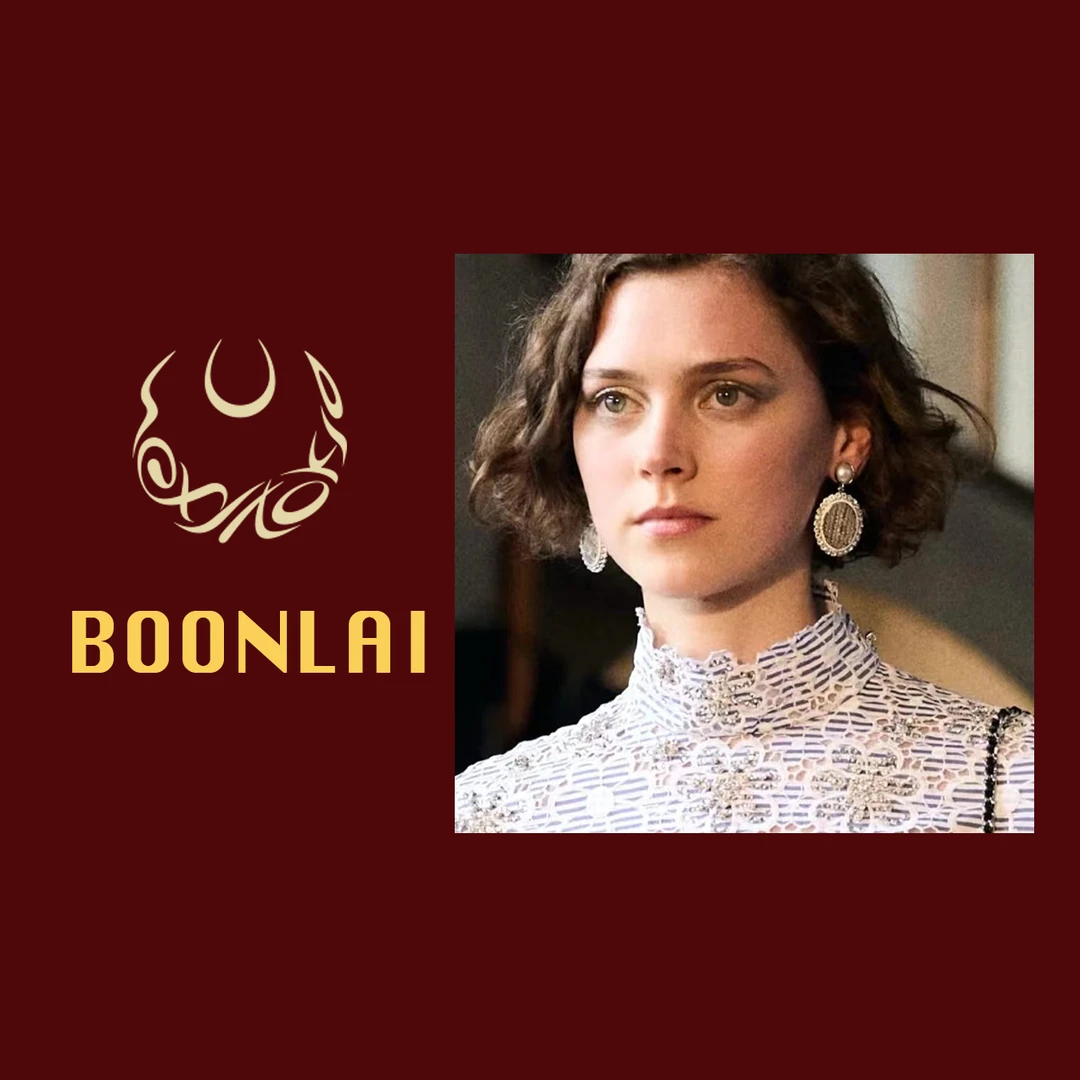 铜合金莫桑石耳饰 Boonlai 中古椭圆满镶滴釉字母耳环1461