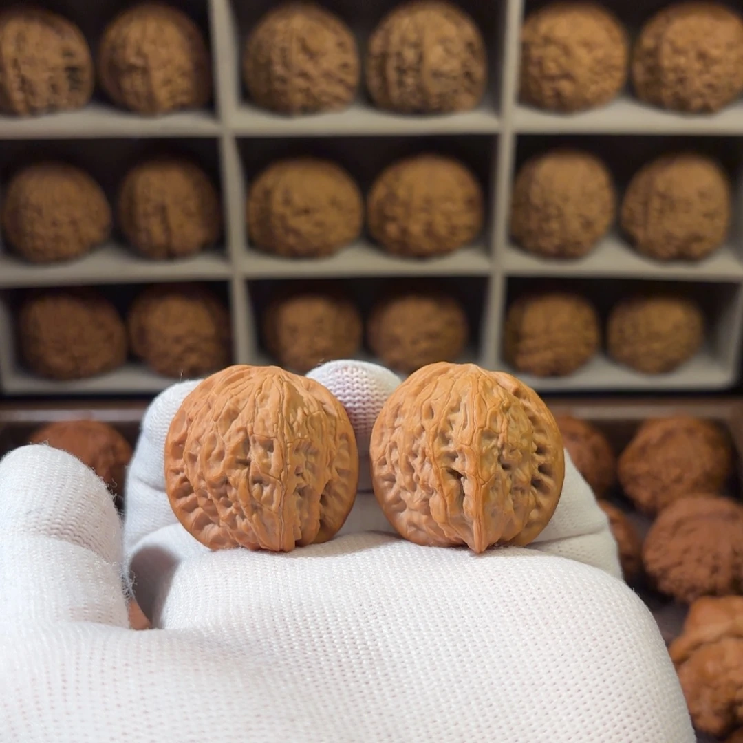 文玩核桃把件36尺全品山地磨复刻对