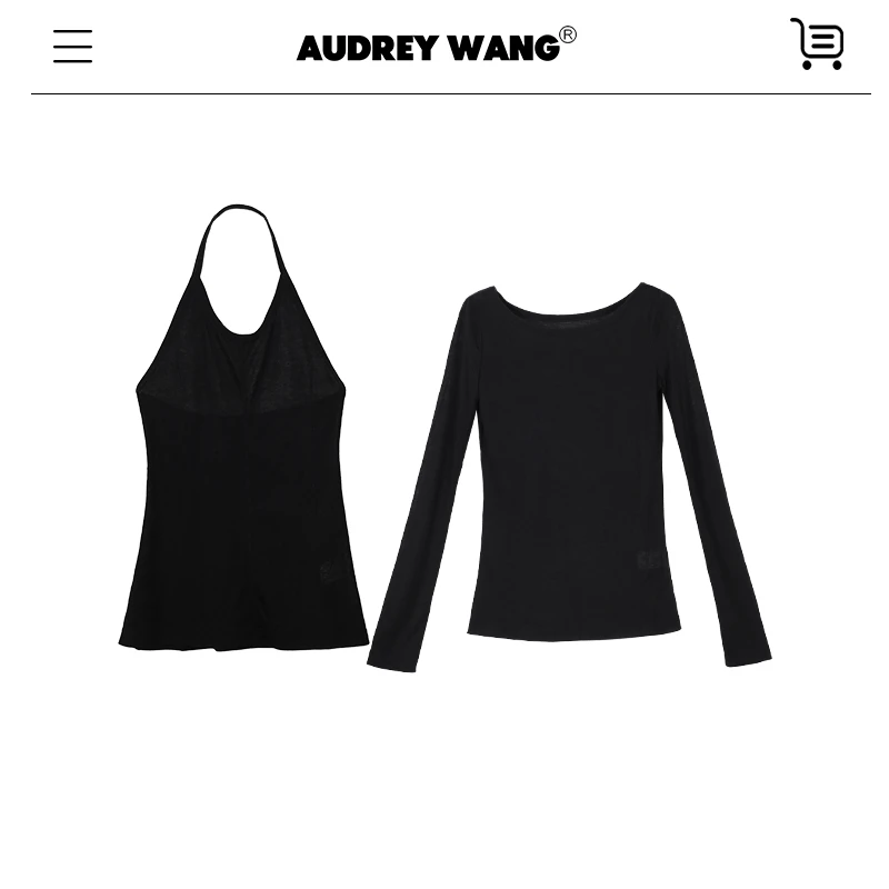 AUDREYWANG“百变甜心”叠穿式吊带长袖两件套12100