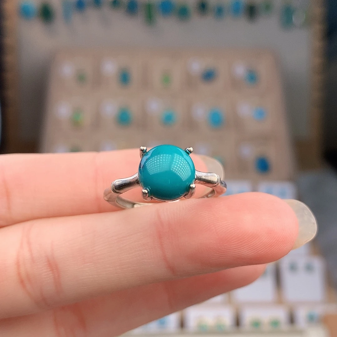 绿松石银S925镶嵌颈饰