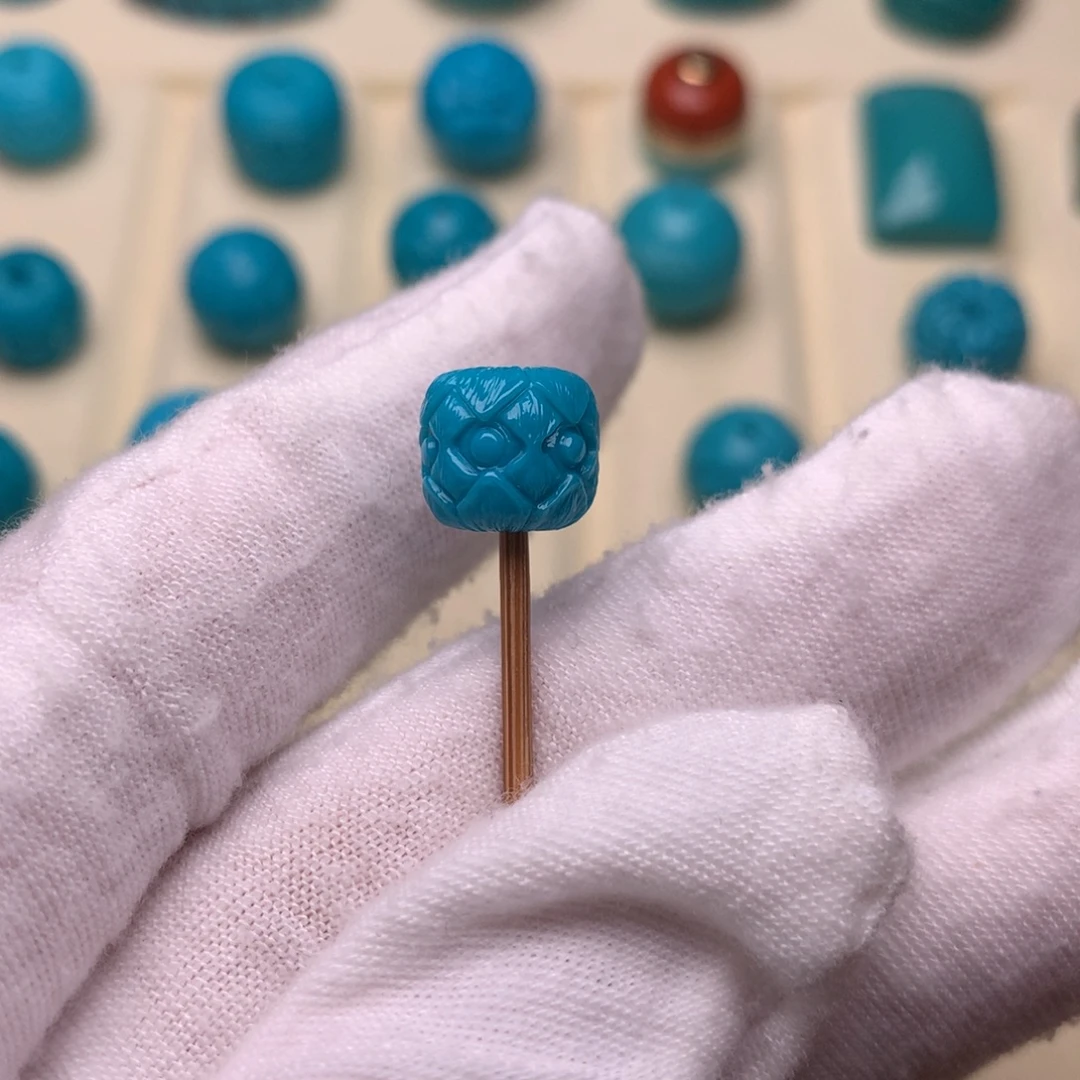 绿松石未镶嵌绿松石莲花10