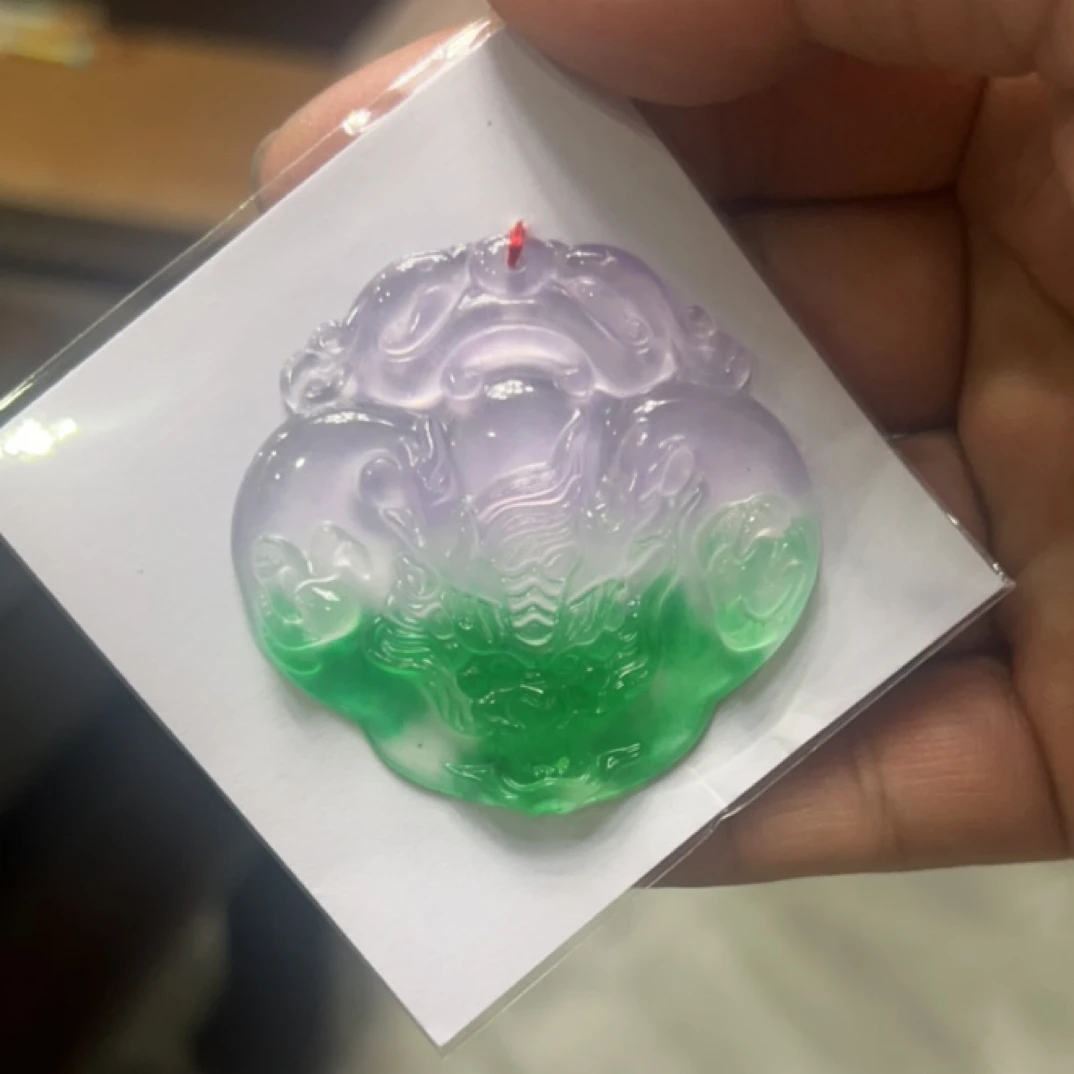 C 222 紫绿龙头吊坠