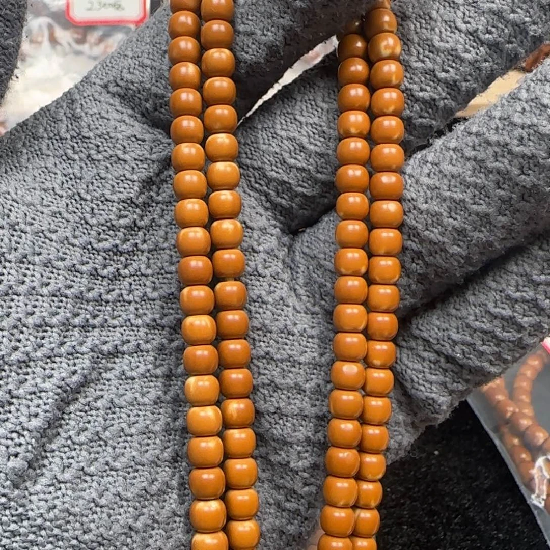 手串橄榄核老挝脖挂微花微白5.8老型福利