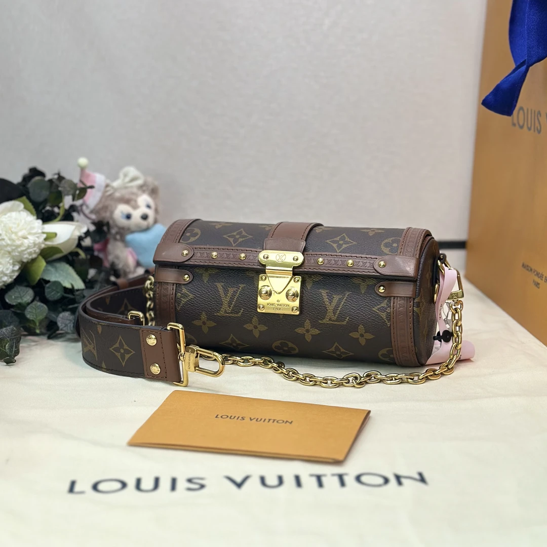 99新 LouisVuitton/路易威登  壹所奢品/巴比龙包包lv/圆筒包