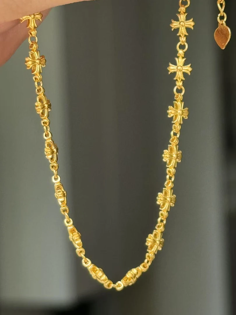 足金999十字架手链5G工艺