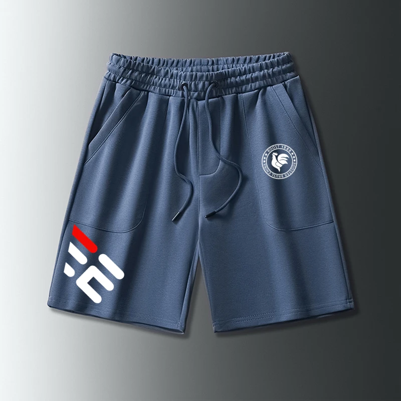 法莱尔公鸡100%纯棉短裤休闲百搭夏季潮流大码宽松运动重磅五分裤