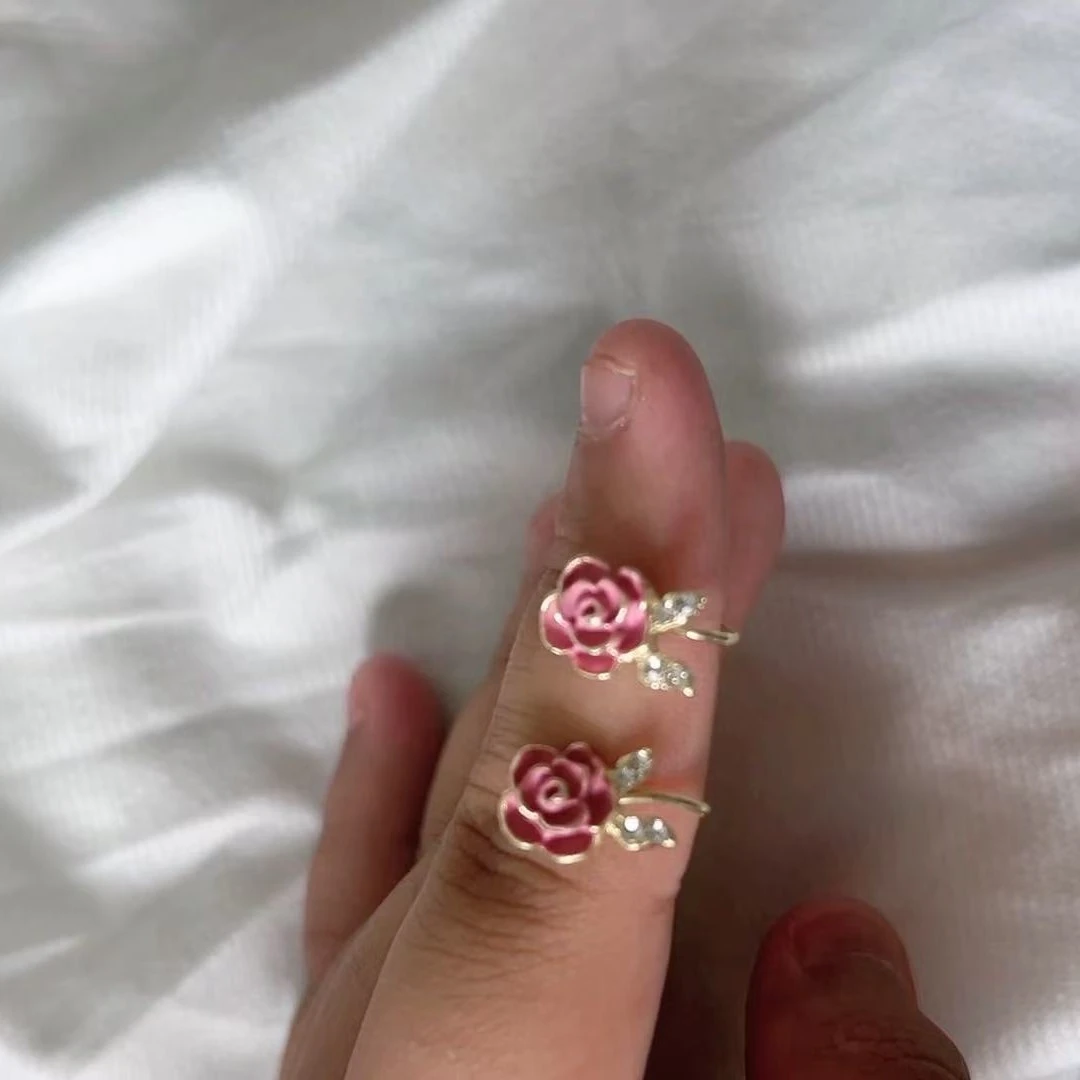 合金耳饰 玫瑰森系耳夹