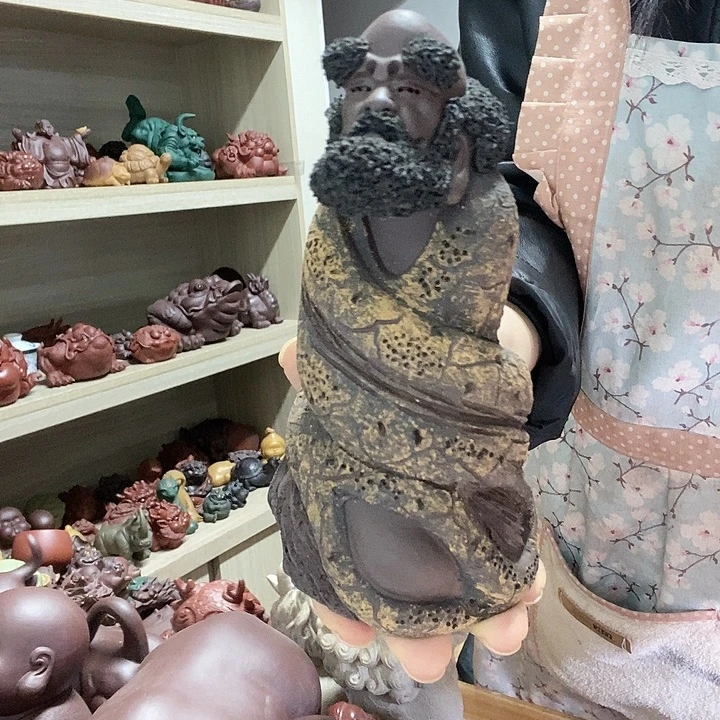 快***意紫砂茶宠宜兴紫砂达摩