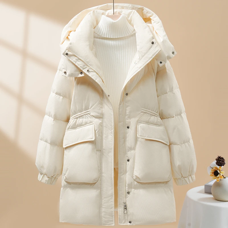 【90绒】2025年秋冬新款羽绒服外套收腰显瘦质感保暖鸭绒外套