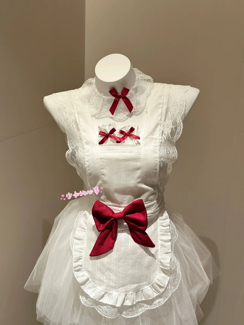 LOVE：请命令我 性感趣味约会少女显瘦制服甜美纯欲蕾丝衣裙套装