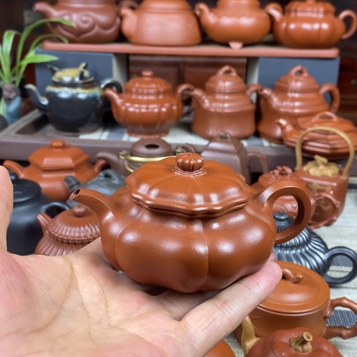 茶壶紫砂葵仿古130-300cc原矿赵庄朱泥特价